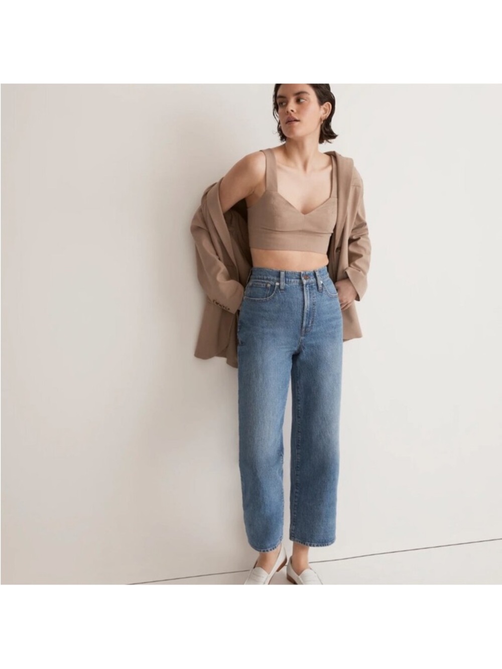 Madewell Mid Wash Blue Wide-Leg Jeans